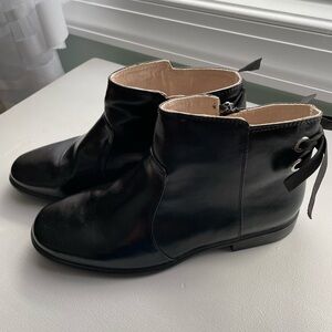 Black Leather Ankle Boots